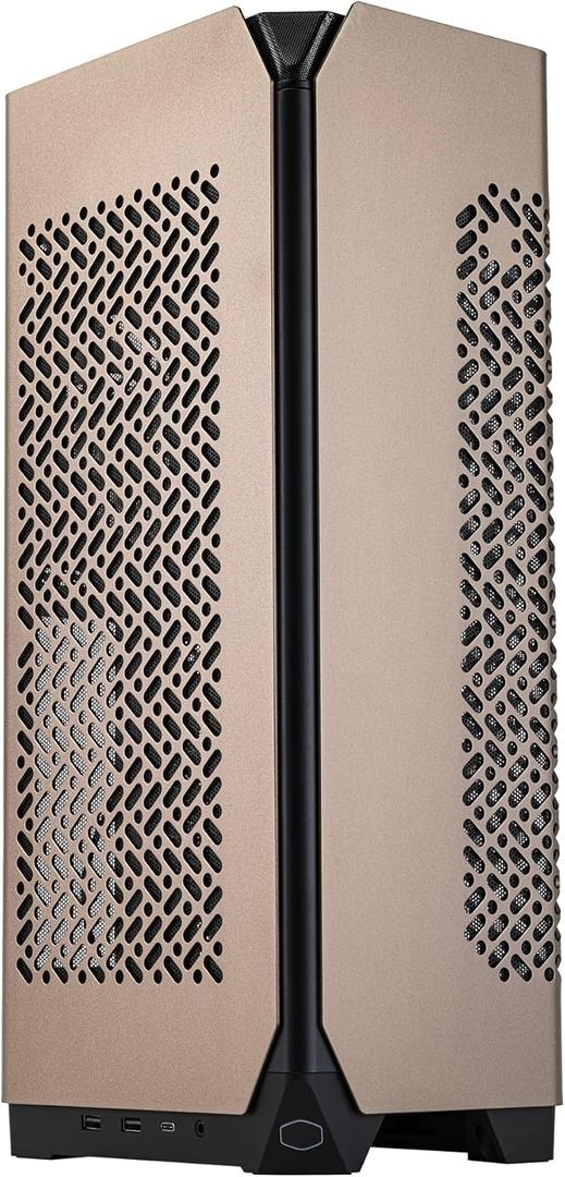Cooler Master NCORE 100 MAX Bronze ITX SFF Tower Case, Custom 120mm AIO, 850W SFX Gold ATX3.0 PSU, 4 Slot GPU, Vertical Mount GPU, PCIe 4.0 Riser, Anodized Aluminum, USB Type C (NR100-ZNNN85-SL0)