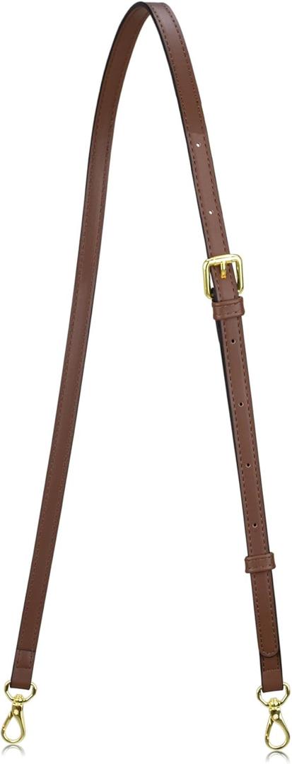 Allzedream Leather Purse Strap Replacement Crossbody Handbag Long Adjustable (Dark Brown)
