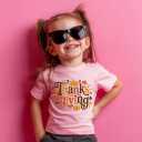 Thanksgiving Shirts for Toddler Boys Girls Kids 2-8T, Funny Turkey Pumpkin Dinos Truck Soft Cotton Short Sleeve Tee