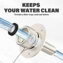 All Metal RV City Water Inlet with Check Valve RV water inlet -rv water fill inlet Leak Proof & Universal Fit for RV Camper Motorhome Trailer Marine -Nickel