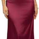 Colysmo Women's Satin Spaghetti Strap Slip Bodycon Maxi Dress Sleeveless Wedding Guest Elegant Evening Party Dresses Size L