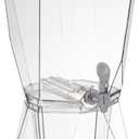 CreativeWare Crown Beverage Dispenser with Base and Name Clip, 3.5 gallon, Clear