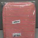 Red White Stripes Storage Basket with Handles Collapsible Canvas Storage Bin Toy Decorative Basket Closet Organizer for Nursery Bedroom Home