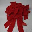 URATOT 12 Pack Red Velvet Christmas Bows, 9 x 16 inches