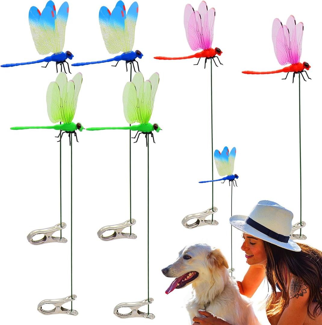 2 x sntxmy Fake Dragonfly Clip, Realistic Dragon Fly Clips Bugs Repe Llent.