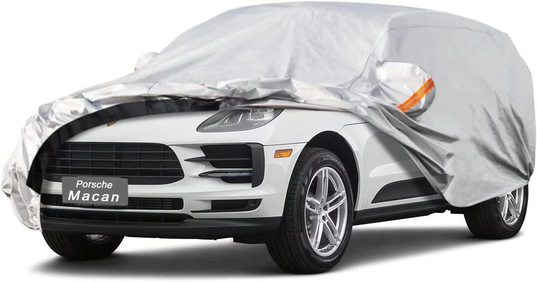 6 Layer SUV Car Cover , Porsche Macan (2014-2025) Waterproof All Weather, Heavy Duty Outdoor Snow Sun Rain Uv Protection