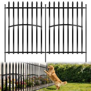 Metal Garden Fence 40in H x 27in W (10 Panels, Total Length 23ft), No Dig Animal Barrier Fence for Dogs, Heavy Duty Tube Decorative Garden Edging Border, Outdoor Rustproof Landscape Fencing for Yard
