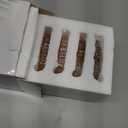 Modern Clear Coaster Set of 5- Glass Coasters for Drinks Crystal Coasters Round Cup Coasters Coffee Table Decor for Office, Kitchen, Bar, Dining Room, Living Room, Patio(Amber)