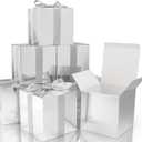 COTOPHER Small Gift Boxes 25 Pack 6x6x6 inches Silver Gift Boxes with Lids for Gifts, Crafting, Wedding Party Favor, Cupcake Boxes, Candy, Bridesmaids Proposal Box with Ribbons and Stickers