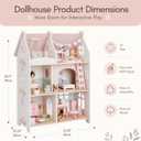 Giant bean Cloud Cottage Wooden Dollhouse for Girls with Furniture Set, Large