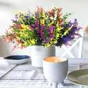 20 Bundles Artificial Lavender Plants Outdoor- UV Resistant Faux Lavender Flowers for Garden Porch Window Patio Hanging Planter Home Decor, Colorful (5 Colors)