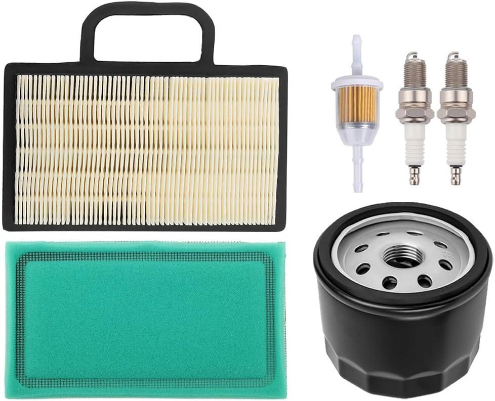 499486S 698754 Air Filter 492932S AM125424 Oil Filter for John Deer D130 D140 L120 L111 L118 LA135 LA130 LA120 LA140 LA145 LA150 Z425 BS 18-26 HP Intek V-Twins Engine Lawn Mower Tractor