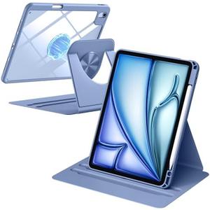 Wenlaty for iPad Air 11 inch Case (M4/M3/M2) & Air 5th/4th Generation Case 10.9 inch,for iPad Pro 11" 4/3/2/1 Gen,360° Rotating Cover, Detachable Magnetic Back,Pencil Holder, Auto Sleep/Wake,Bluemist