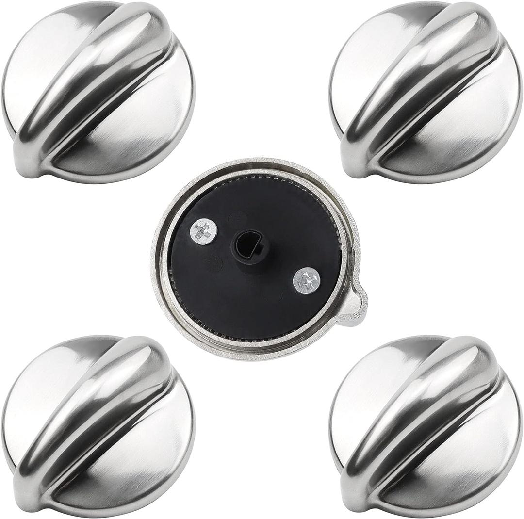 AMI PARTS Fits for G-E Profile Stove Knobs WB03K10303 Gas Stove Knobs Replacements - (Not Universal) Surface Burner Control Knob Replace WB03K10208, AH3486484, EA3486484, 1810427 5-Pack