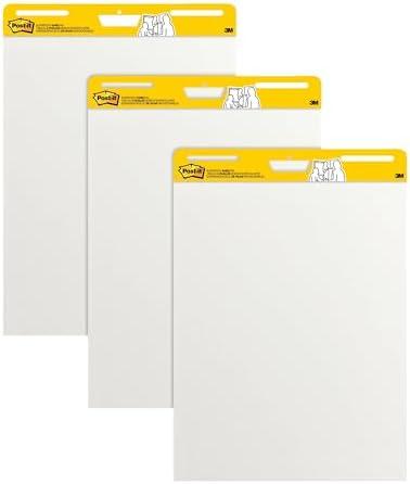 Post-it Super Sticky Wall Easel Pad, 25" x 30", 20 Sheets/Pad, 3 Pads/Pack (559VAD20 3PK), White