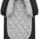 Pro Goleem Car Seat Head Support Infant, Soft Infant Car Seat Insert, 2 in 1 Carseat Head Support for Newborn, Perfect for Car Seat, Stroller, Swing, Bouncer, Gray and Black
