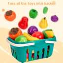 200Pcs Mini Play Kitchen Accessories for Kids, Pretend Cooking Playset with Cookware, Tableware & 2 Fruit Sets, Learning Gift for Girls, Boys, Toddlers, Green