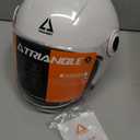 TRIANGLE Open Face Motorcycle Helmet Retro 3/4 Helmets with Clear Visor for Men Women DOT Approved XL