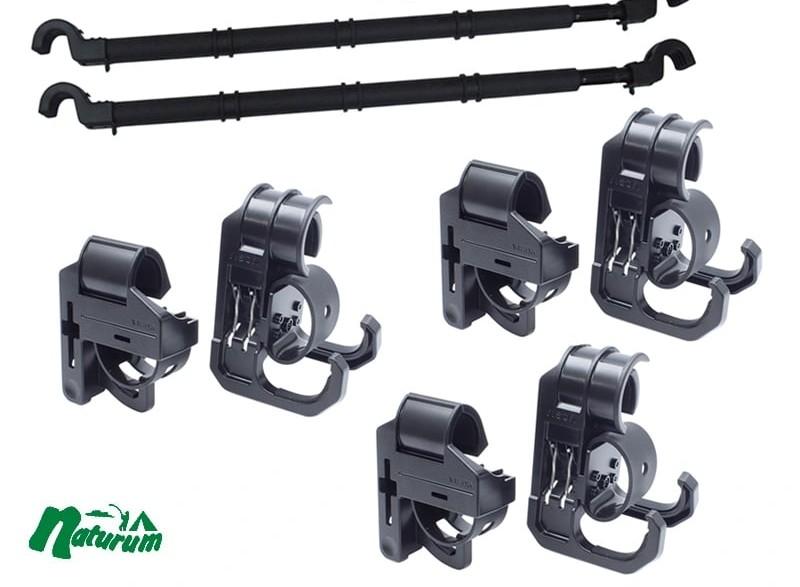 Car Fishing 8 Rod Holder Adjustable 35 to 57 Inch, Heavy Duty Vehicle Fishing Pole Rack for SUV, Wagons, Van