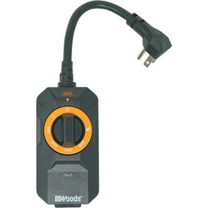 Woods 50121WD Outdoor Dusk to Dawn Lighting Timer; 1 Grounded Outlet (One Size)