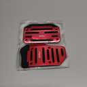 Tesnaao 2 PCS Car Non-Slip Pedal Pads Set, Accelerator Pedal Covers, Car Brake Pedal Protectors, Automatic Automobile Accessories, Universal for Most Cars, Trucks and Vans (Red #XB-373)