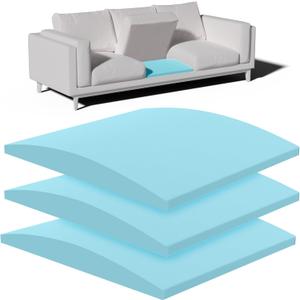 Couch Cushion Support, Sofa Cushion Support for Sagging Couch Seat, 22x22x2.4in, Couch Replacement Insert, High Density Foam Furniture Seat Sagging Repair, Trapezoid 40D, Blue Set of 3