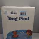 Peteast Foldable Dog Kiddie Pool with Stable Side Support, Hard Plastic Shell Portable Dog Pool, Collapsible Swimming Pools for Pet and Kids, 87 in