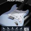 DONNER DST-80 Electric Guitar 39 Beginner Electric Guitar Kit with Amp, Classic SSS Pickup Complete with Gig Bag, Tuner, Capo, Strap, Picks, and Free Online Lessons