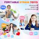 Chridark Ice Cube Fidget Toy for All Ages: 2 Pack Sensory Squishy Fidget Toys, Square Stress Balls, Classroom Prizes, Anxiety Relief Stress Cube Gift for Kids Teens Adults