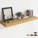 12 inch Deep Floating Shelves for Wall, 48" Wide, Oak Finish, 1-Pack