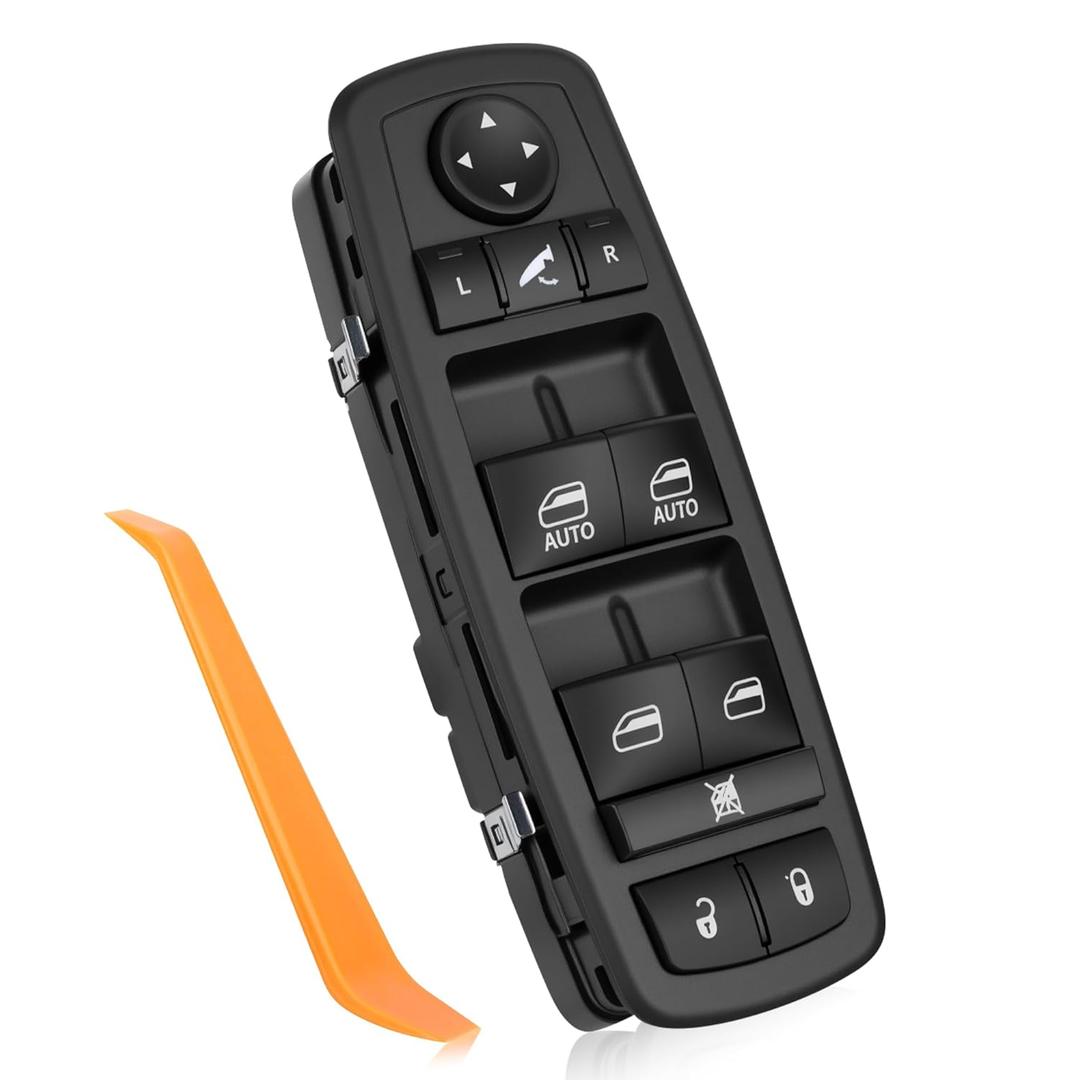 68110867AB Front Drive Side Power Window Master Control Switch for Dodge Grand Caravan 2012-2015,for Chrysler Town & Country 2012-2015,for Dodge Ram 1500 2500 2012-2015 68110867AA DWS1706 (68110867AB without Bezel)