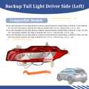 Back Up Tail Light Driver Side Compatible with Hyundai Tucson 2022 2023 2024 SE/SEL/Limited/Essential/Preffered/Hybrid Models, Back Up Turn Signal Light Replace 92405N9000, 92405-N9000