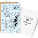 9 x Funny Map Father's Day Card for Dad, Humor Father's Day Card for Father Husband Grandpa, The Land of Dad
