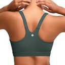 RUNNING GIRL Sports Bra for Women High Support, Molded Cup High Impact Sports Bras for Women with Sewn in Pads Size, L, Teal