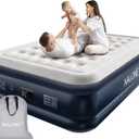 nalone Air Mattress Queen with Built in Pump, 18'' Luxury Self Inflatable Mattress, 2025 Upgraded Fast Blow Up Mattress with Carry Bag, Portable Air Bed for Home, Travel & Camping, 690lbs Max