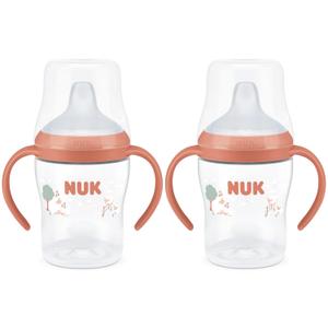 NUK Perfect Match Learner Cup, 5 oz, 2 pack Soft Spout, Easy-Grip Handles, BPA Free, Spill Proof Transition Sippy Cup