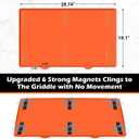 28" Griddle Mat Silicone for Blackstone,Magnetic Protective Cover Mats Blackstone Griddle Top Covers Protector Outdoor-Orange