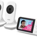 VTech VM819 Baby Monitor with Camera and Audio, 2.8 Screen Portable Baby Camera, Night Vision, 2-Way Audio, Temperature Sensor and Lullabies, Secure Transmission No WiFi, Ideal for Baby/Elderly/Pet