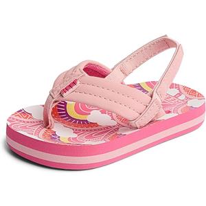 REEF Little Ahi Unisex-Child Beach Flip Flop, Soft Cushion Footbed, Water Friendly, Backstrap
 (13 Big Kid, Candyland)