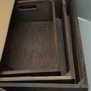 Wood Crates For Storage,Decorative Vintage Brown Wooden Crates For Display,Handmade Solid Wood Boxes,Set Of 3 Rustic Black Wooden Crate. (vintage brown)