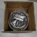 Modern Silvery Small Table Lamp with Cotton Linen Shade, 10.4-inch LED Desk Light, One-Button Switch for Bedroom, Living Room, Nightstand, Includes Warm Light Bulb