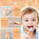 Kids Toothbrushes 2 Pack,Soft Bristle Toothbrushes for Baby 1-3 Years Old Cute Dinosaur Toothbrush for Toddlers Baby's First Training Toothbrush Anti-Strike Throat Not Easy to Shed Bristles