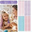 Fairy Hair Tinsel Kit for Girls, Colored Hair Extensions for Kids, Crazy Hair Accessories for Girls, Clip in Tinsel Extensions, 16 Pieces