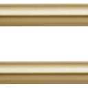 MODE Premium Collection Side Mount 1 1/8" Diameter Curtain Rod Set of Two with Brushed Gold End Cap Finials and Steel Wall Mounted 12 to 20 Adjustable Curtain Rods, Brushed Gold (Fits 12"-20" wide windows)