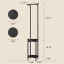 Homsorout Plant Stand Indoor Outdoor - Heavy Duty Metal 2-tier Hanging Plant Holder Space-Saving Iron Plant Stands Tall Plant Shelf for Living Room Garden BalconyBlack