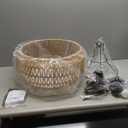 Plug in Pendant Light Rattan Hanging Lamp Pendant Light with on/Off Switch Rattan Woven Shade Hanging Lamp Plug in for Living Room Bedroom Farmhouse (Drum)