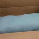 Gaiam Yoga Bolster Pillow, Soft Meditation Cushion for Yoga, Massage and Back Support, Breathable Cotton Fill, Zippered Microfiber Cover, Easy-Carry Handle, Machine Washable, 25"L x 12"W