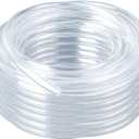 50 Feet PVC- 3/8" ID Clear Vinyl Tubing Food Grade Multipurpose Tube for Beer Line, Kegerator, Wine Making, Aquaponics, Air Hose