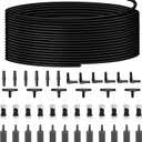 Aquarium air Pump Accessories Set-9.84/26.25/101.71 feet Aquarium Airline tubing Hose,Check valves,air Stones and connectors of I,L,T Shape (101.71feet Hose 12stone 12check Valve 18connector)