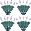 Brizled 4 Pack LED Christmas Lights, 33ft 100 LED Christmas String Lights, 120V UL Certified Connectable Xmas Tree Light Mini White Xmas Light for Home Tree Patio Indoor Outdoor Decoration, Cool White